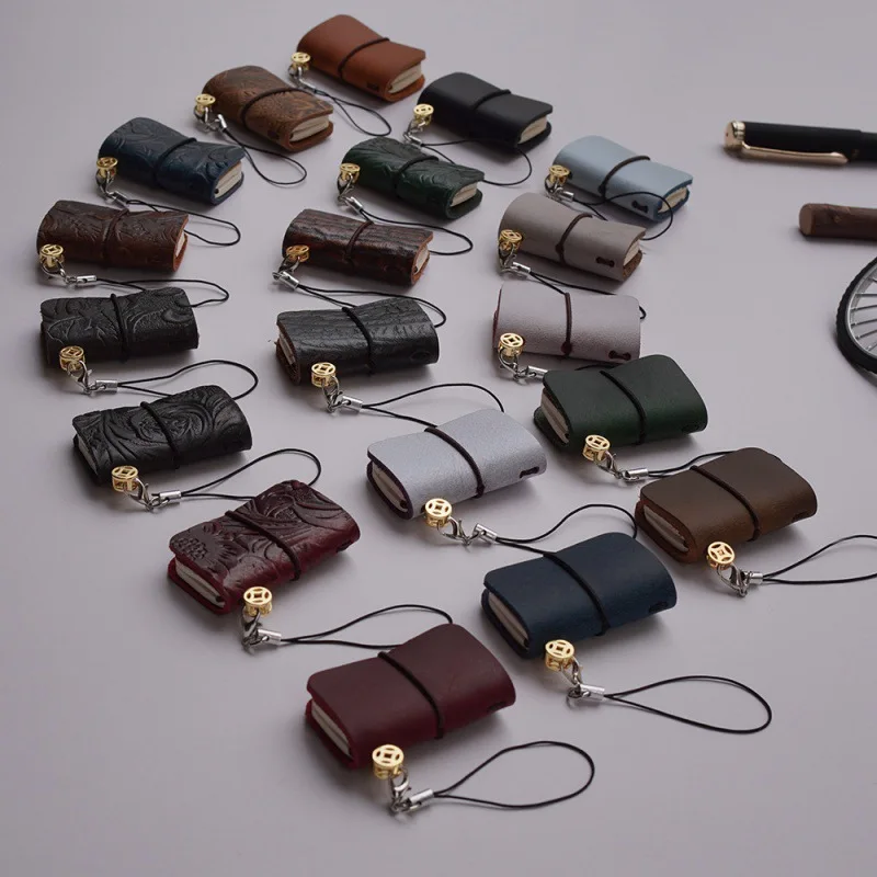 Mini Pocket Notebook Vintage Cowhide Handmade Jewelry Notepad New Creative Hanging Decorations