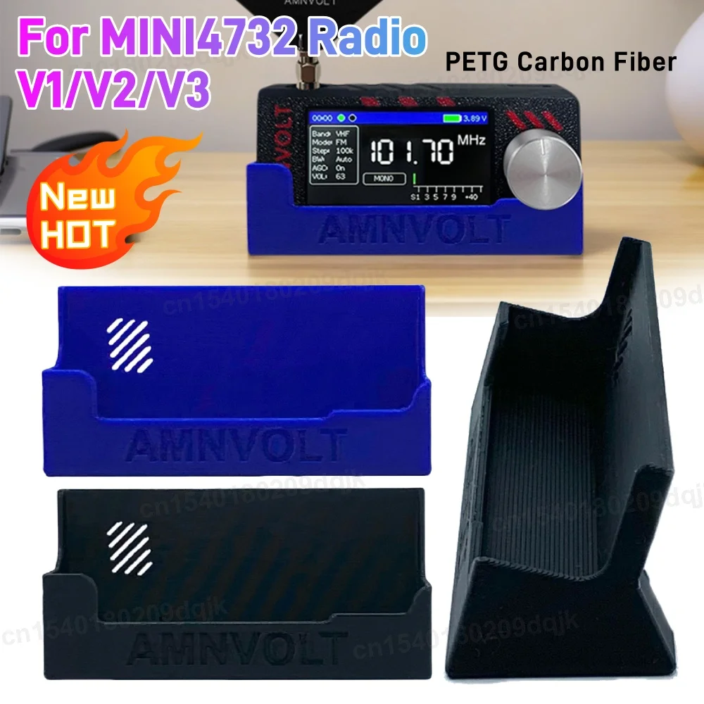 3D Printed Mini Radio Stand Pocket All-Band Receiver Holding Bracket Portable Handheld Radio Mount for MINI4732 Radio V1/V2/V3