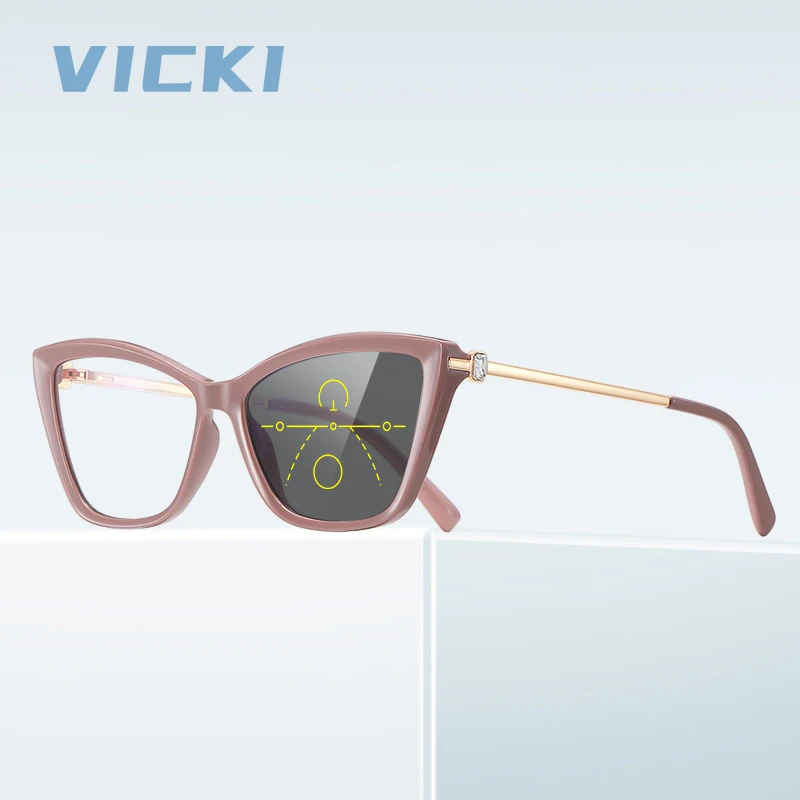 

Женские модные очки с защитой от синего света VICKI, инкрустированные бриллиантами, могут быть изготовлены на заказ, с мультифокальными очками PFD2241