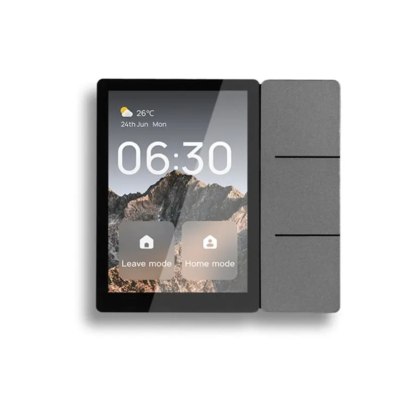【Shop Now】Built-In BT Sigmesh Hub Tuya Wifi 3.5-Inch Smart Center Touch Control Panel Central Screen 3 Relays Physical Buttons