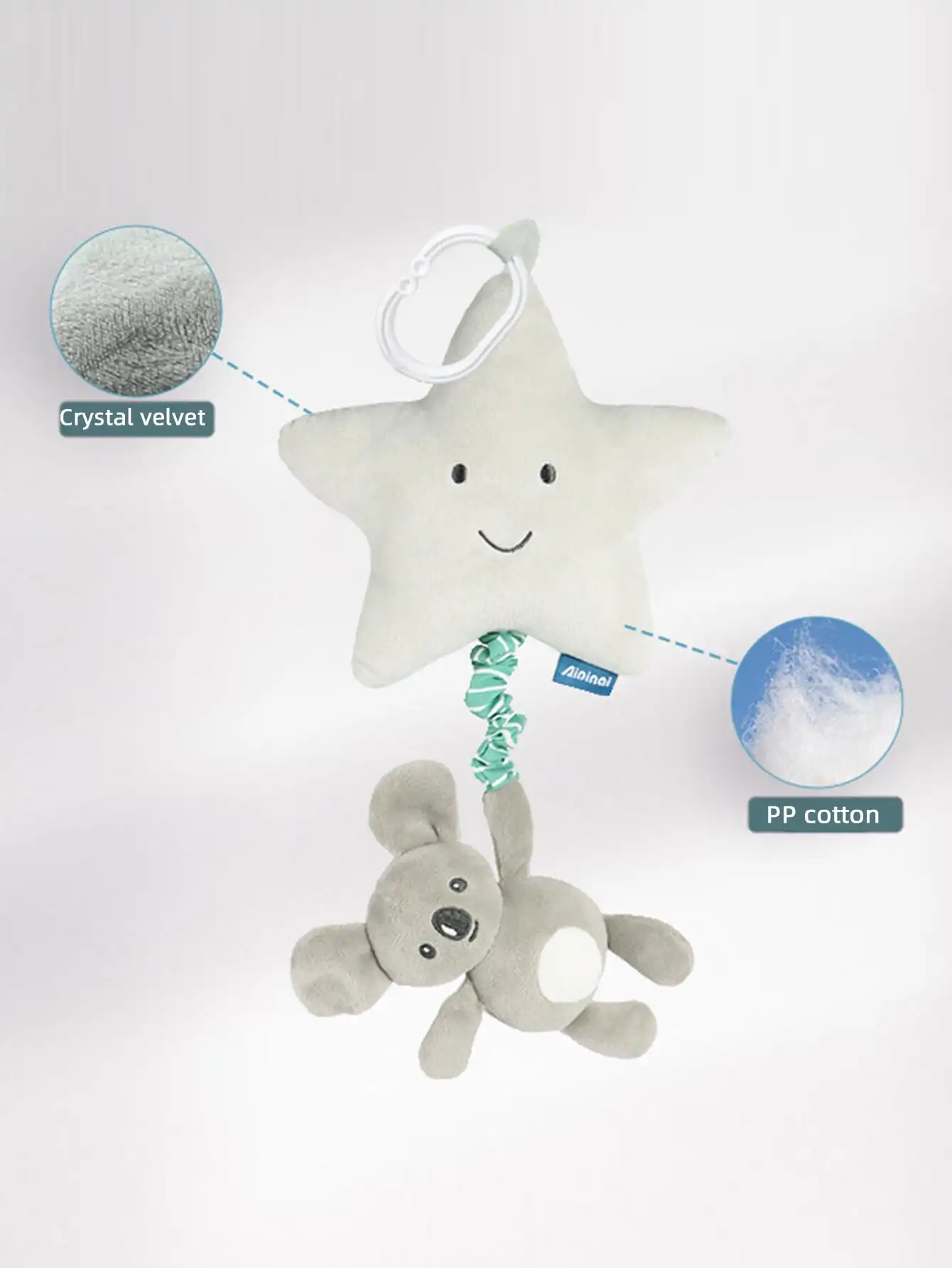 かわいい漫画8トーンボックス、プルベル、短いぬいぐるみ車の吊り玩具、宝物スタイル、男性と女性