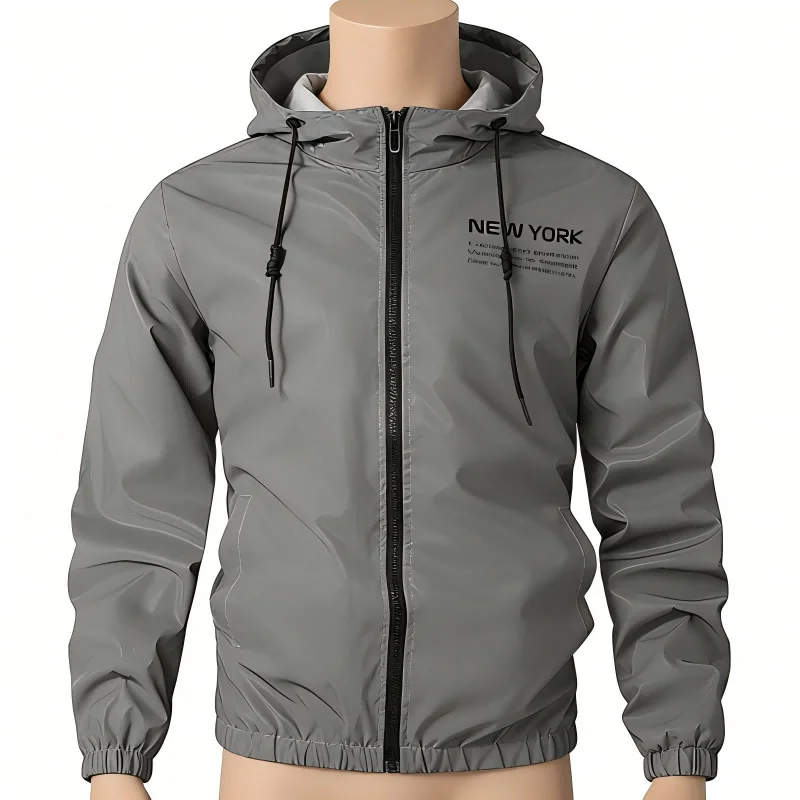 Night Reflective Jackets Double Fabric Windbreaker Hooded Jacket Men Hip Hop Dancer Waterproof Zipper Coats Streetwear Outwear 3 Night Reflective Jackets Double Fabric Windbreaker Hooded Jacket Men Hip Hop Dancer Waterproof Zipper Coats Streetwear Outwear 3