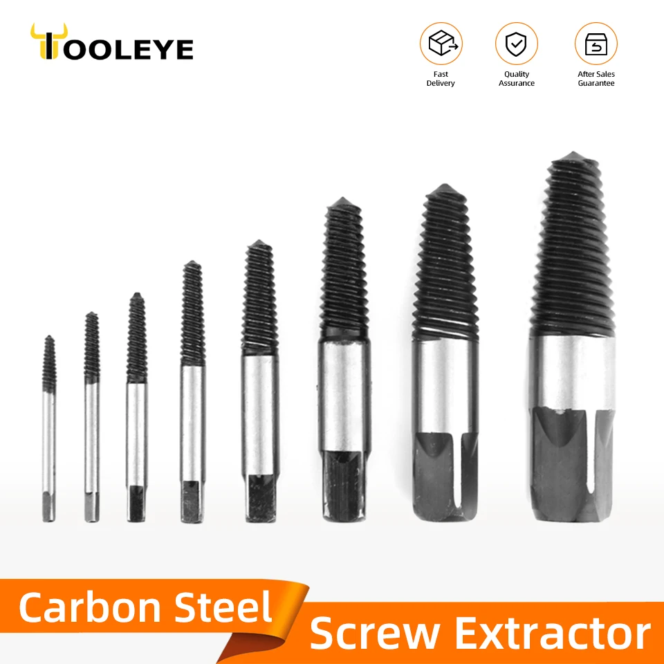 5/6Pcs Screw Extractor Metal Drill Bit Set Damaged Screws Remover Extractor Woodworking Tools Broken Bolt Water Pipe Extractor