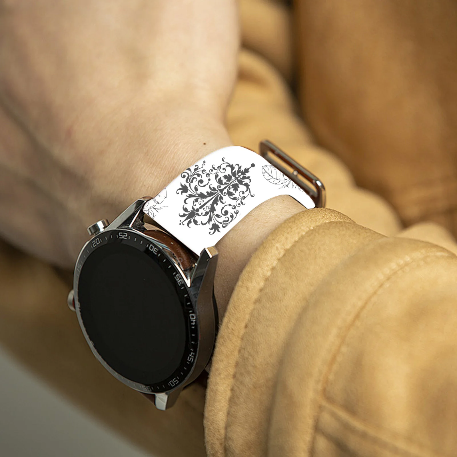 Premium Retro Pattern Series Print Strap for Samsung Galaxy Watch 7/6, 20mm Universal Band Fits 40mm 44mm Xiaomi Huawei Amazfit