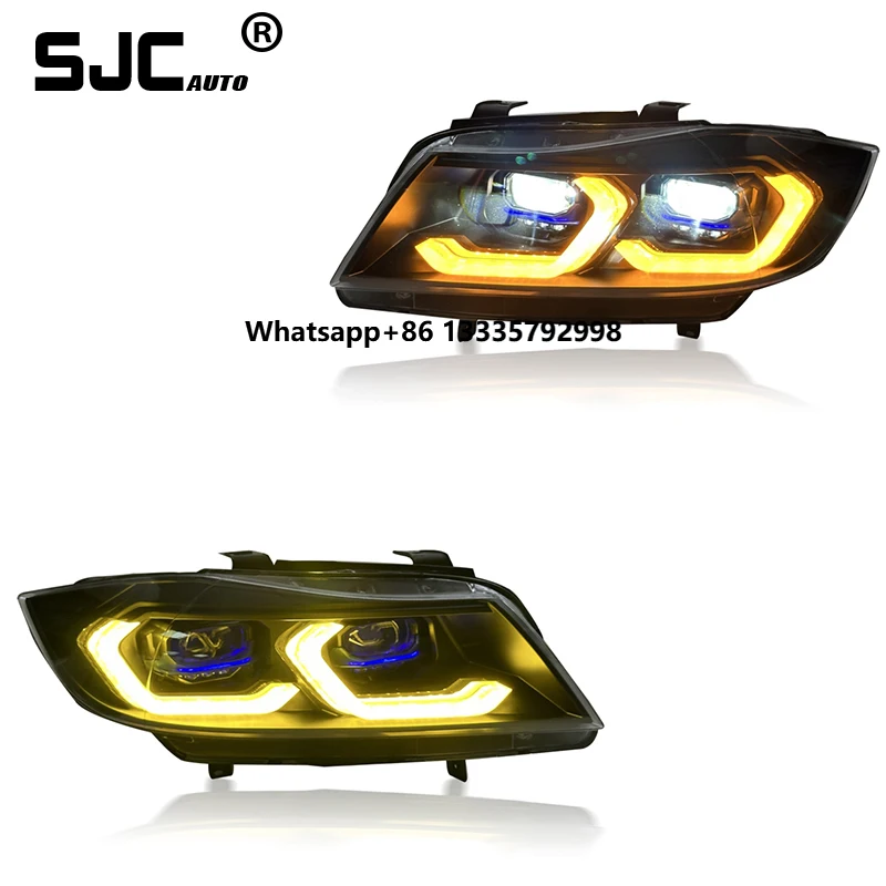 

SJC Car Part Headlights for BMW3 Series E90 2005-2012 New Style Dual Color Headlight Front Lamps