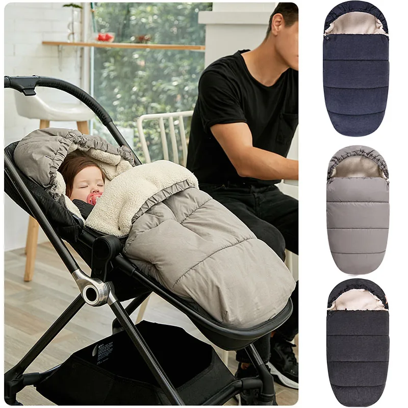 

90x48cm Baby Stroller Warm SleepSack Winter Baby Carriage Footmuff Removable Thicker Sleepbag Anti-kick Blanke for 0-24M