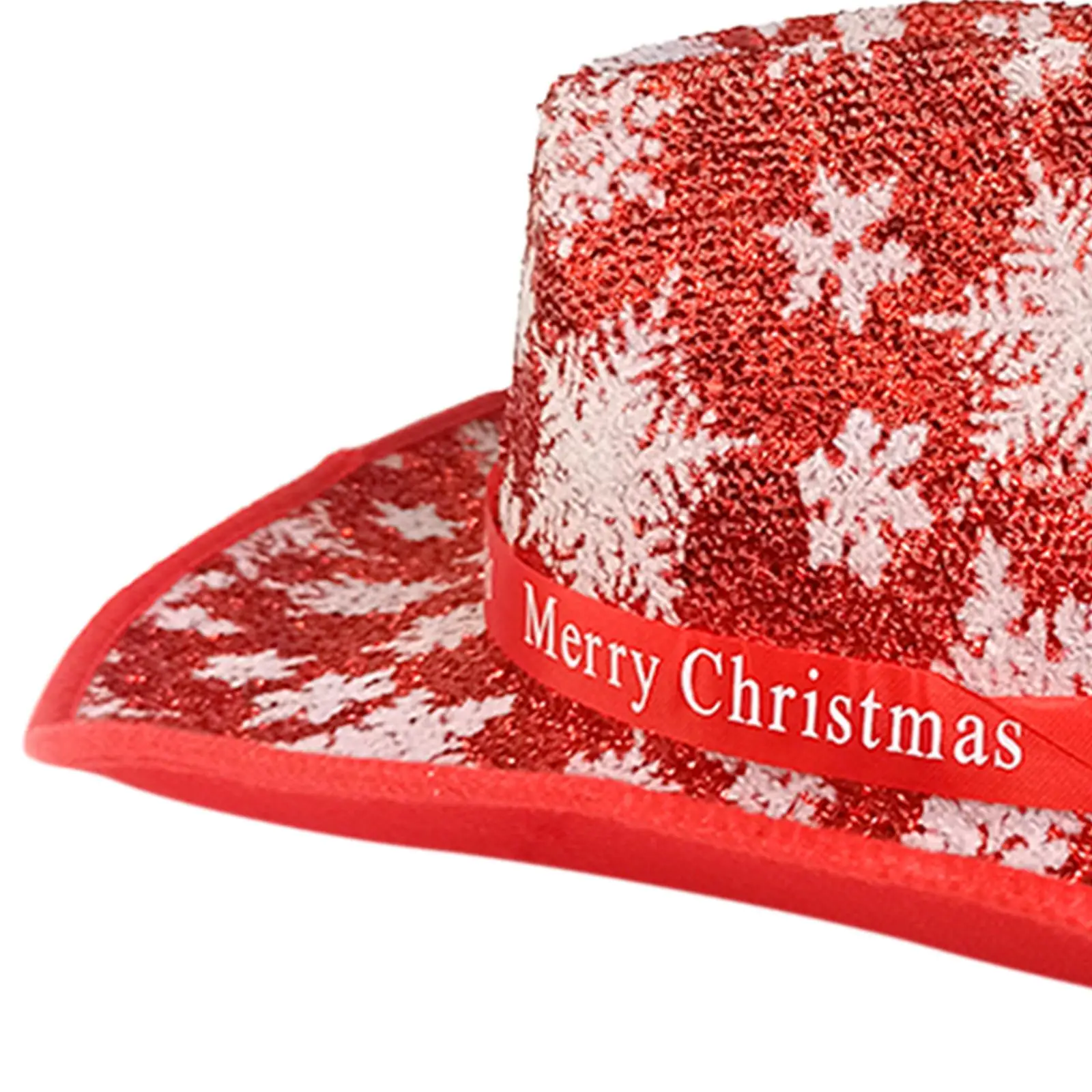 Western Cowboy Hat Snowflake Pattern for Christmas Theme Party Holiday Girls