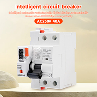 Type AC RCCB Automatic Reclosing Device Circuit Breaker 2P 40A 30mA 230V Smart Circuit Breaker LED Digital Display Contactor