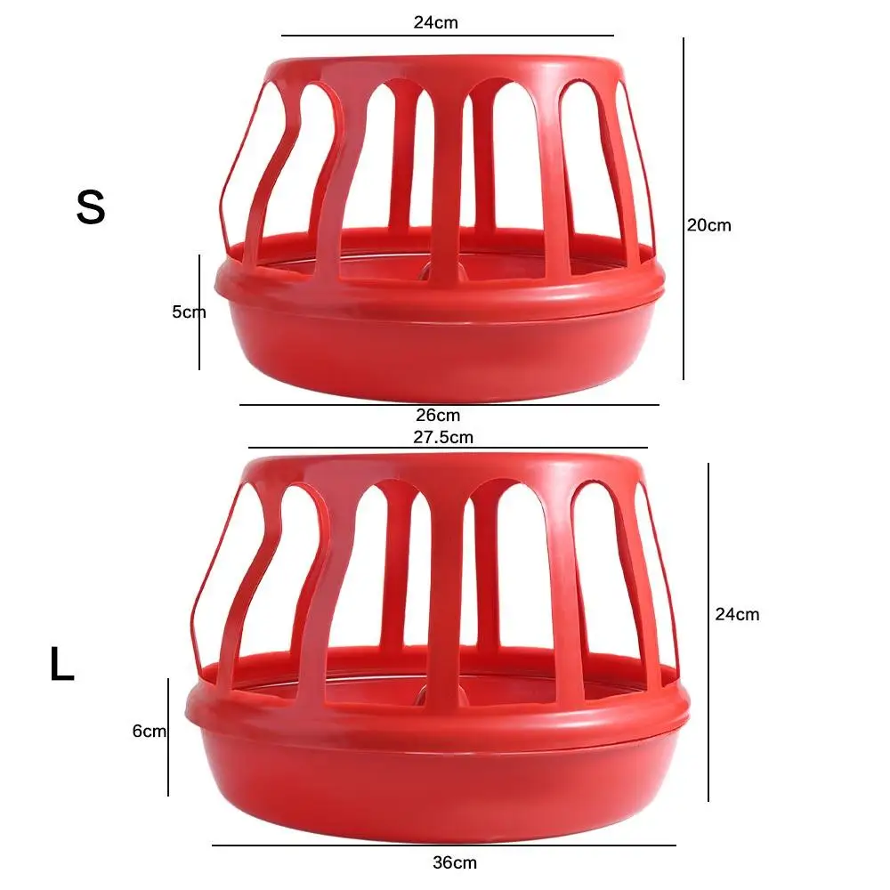 Vaschetta per l'alimentazione del pollo in plastica, rotonda, antivaltamento, per alimenti per pollame, staccabile, ribaltabile, secchiello per l'alimentazione del pulcino domestico