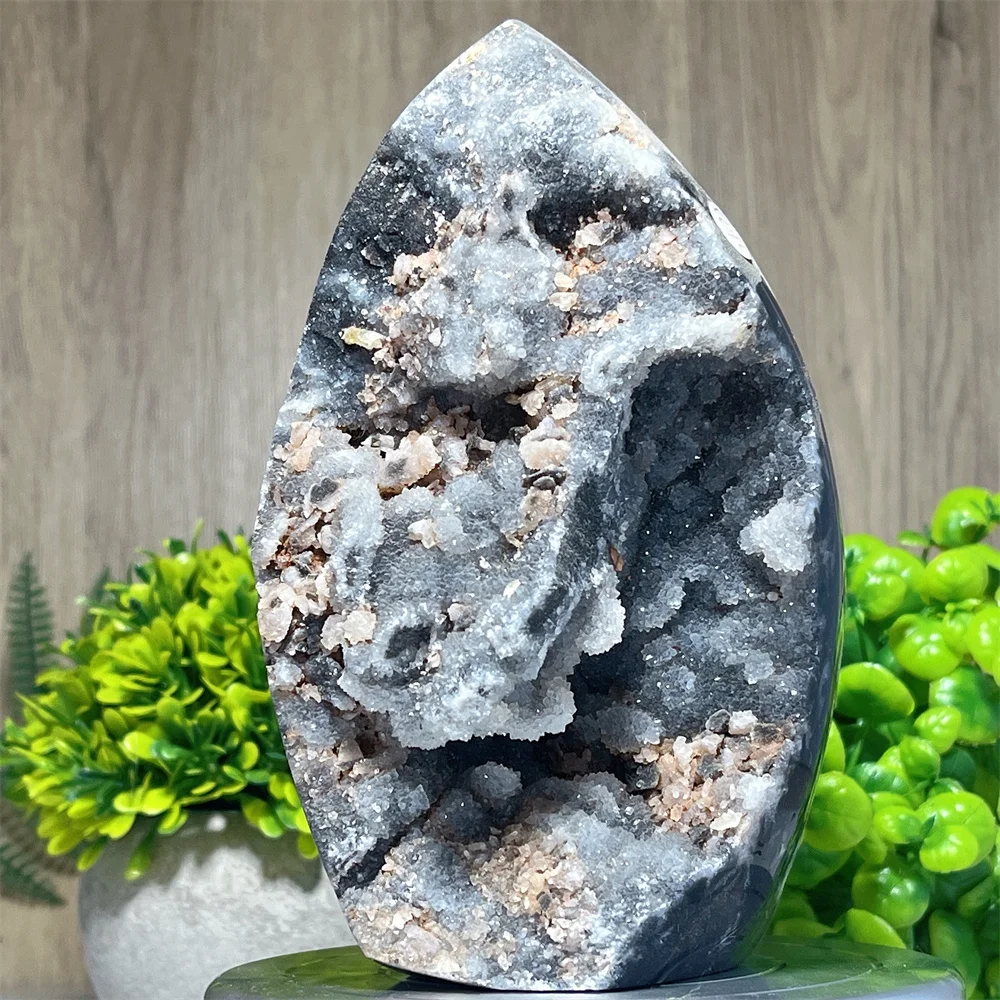 Druzy Sphalerite Tower Crystal Naturtal Specimen Healing Gemstone Ornaments Carving Mineral Decoration Energy Room Gift Home