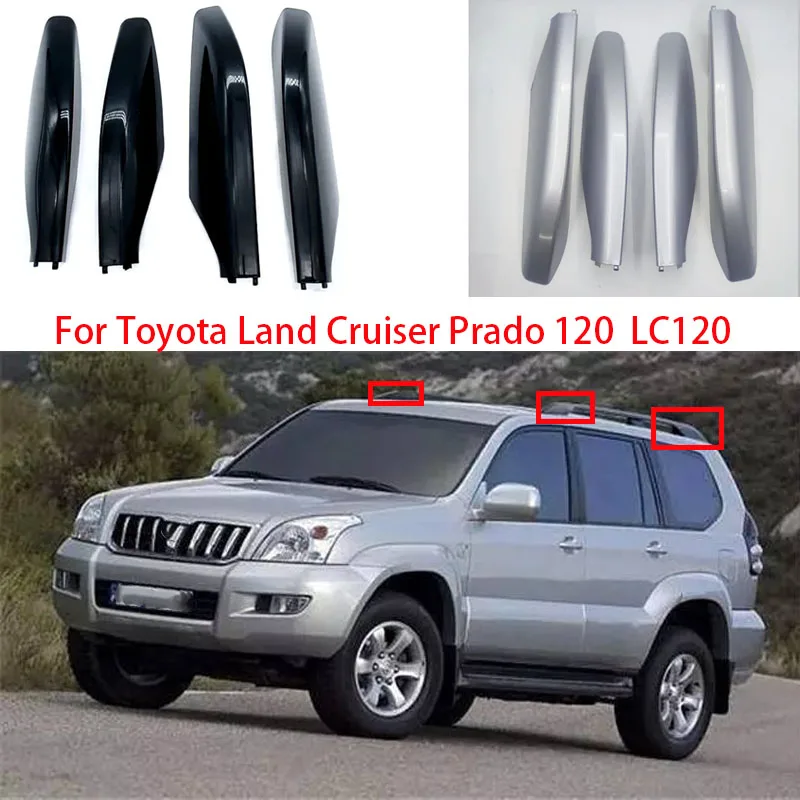 Car Roof Racks Rail Cap End Decorative Cover Shell Replace Auto Part For Toyota Land Cruiser Prado 120 2003-2009