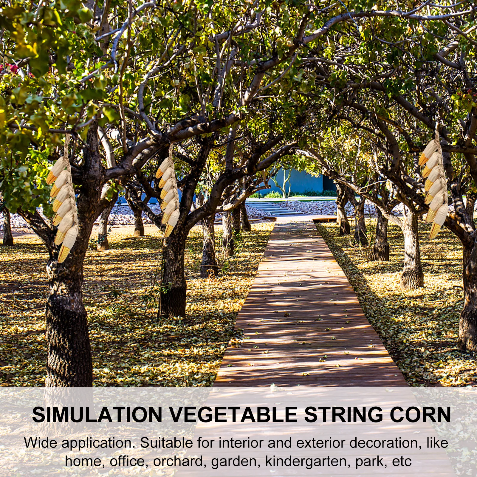 

3Pcs Hanging Artificial Corn Skewer Realistic Vegetable Ornament for Kitchen Pantry Decor Farmhouse Garden Wall Decor Living