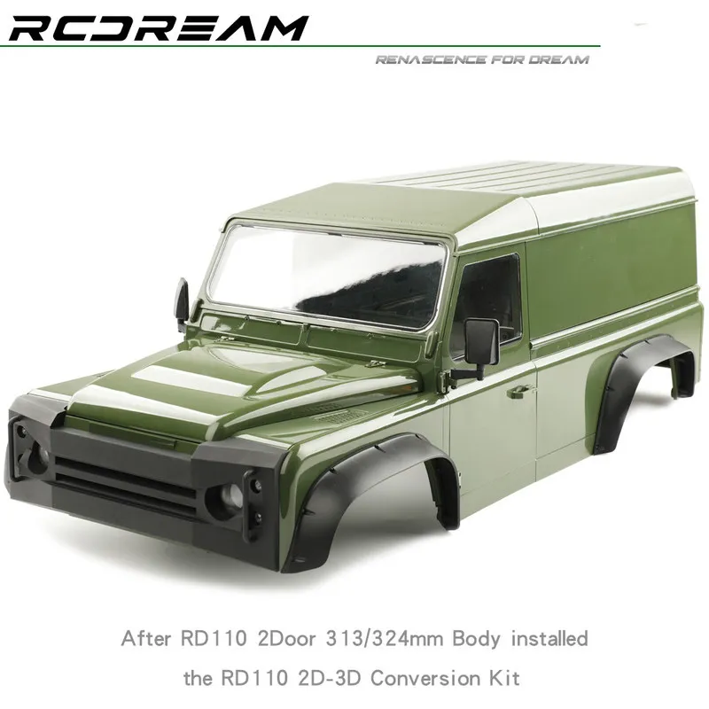 RCDream RD110 2 Door Pickup to 3 Door Wagon Body Conversion Kit for Defender Hard Body Shell Upgrade Accessories
