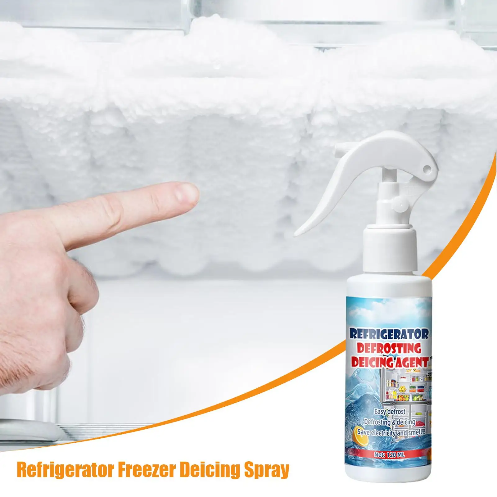 120ml Refrigerator Defrosting Deicing Agent Home Freezer Fresh Spray Improve Easy Keep Cleaner Food Thaw Use Household Clean
