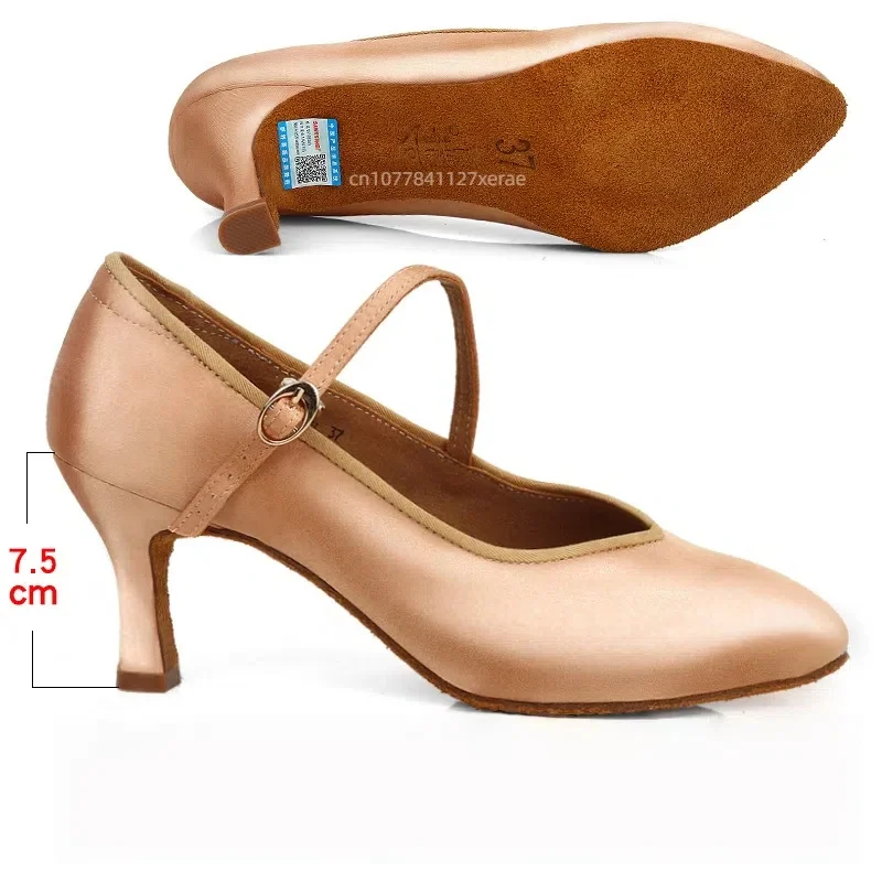 Professionelle Tanzschuhe für Damen, modernes Design, hoher Absatz, weiche Sohle, rutschfest, für Gesellschaftstanz, Walzer, lateinamerikanische Tänze, Auftritte und Partys. – Detail 11