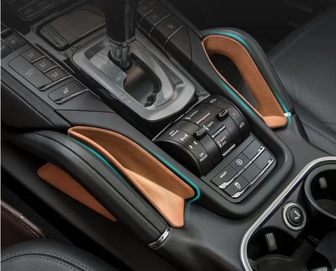 Для Porsche Cayenne 2011-2018 ящик для хранения центральной консоли автомобильный аксессуар центральный подлокотник ящик для хранения контейнер-органайзер — изображение продукта