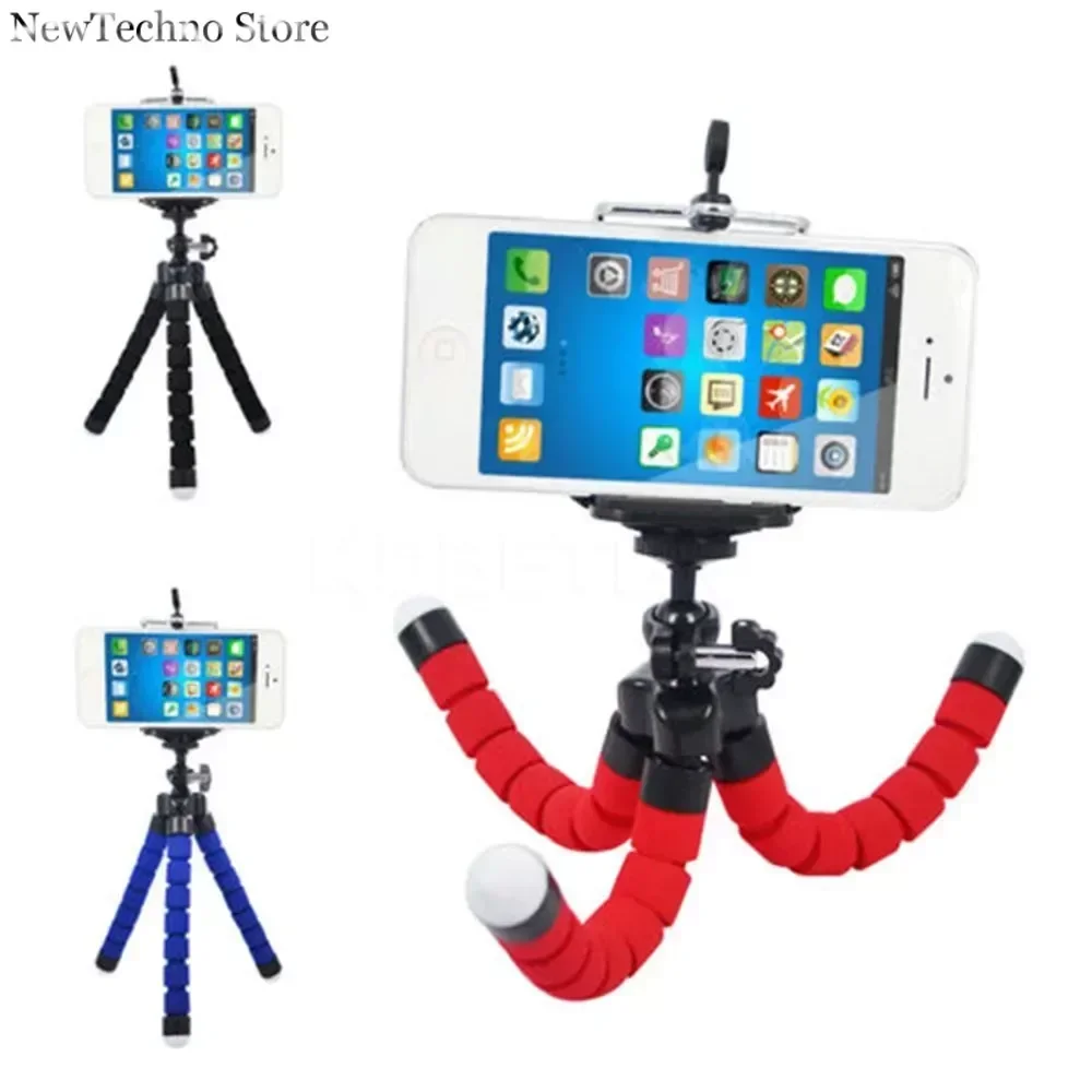 Celular Flexível Polvo Esponja Tripé, Clip Stand, Suporte, Mini, Câmera, Novo