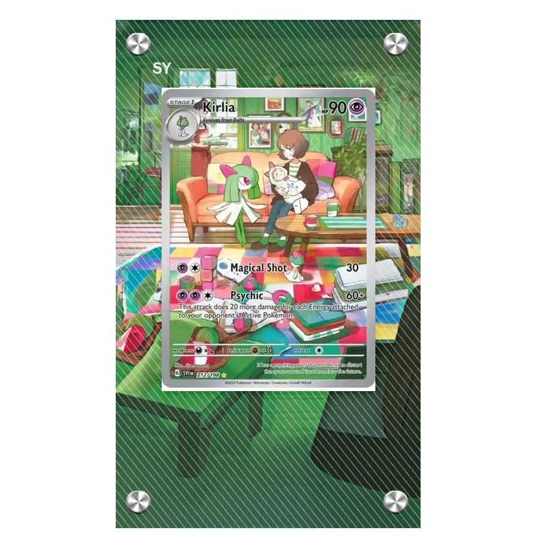 Anime Pokemon Sv1S Gardevoir Armarouge Fidough Collezione Vetrina per carte da gioco Acrilico Carta di pittura estesa Regalo di mattoni