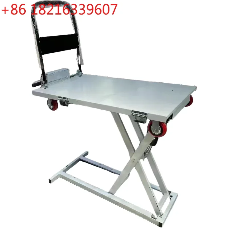 TAO Portable Electric Scissor Slide Rail Mobile Cart Hydraulic Lift Hotel Loading and Unloading Cargo Manual Loading Lift Platfo