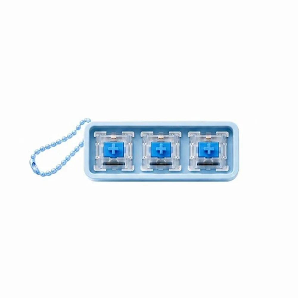1-7Key Keyboard Fidget Clicker Toy Clicky Switch Relaxing Mechanical Fidget Keychain Keychain Attachment Finger Stress Toy