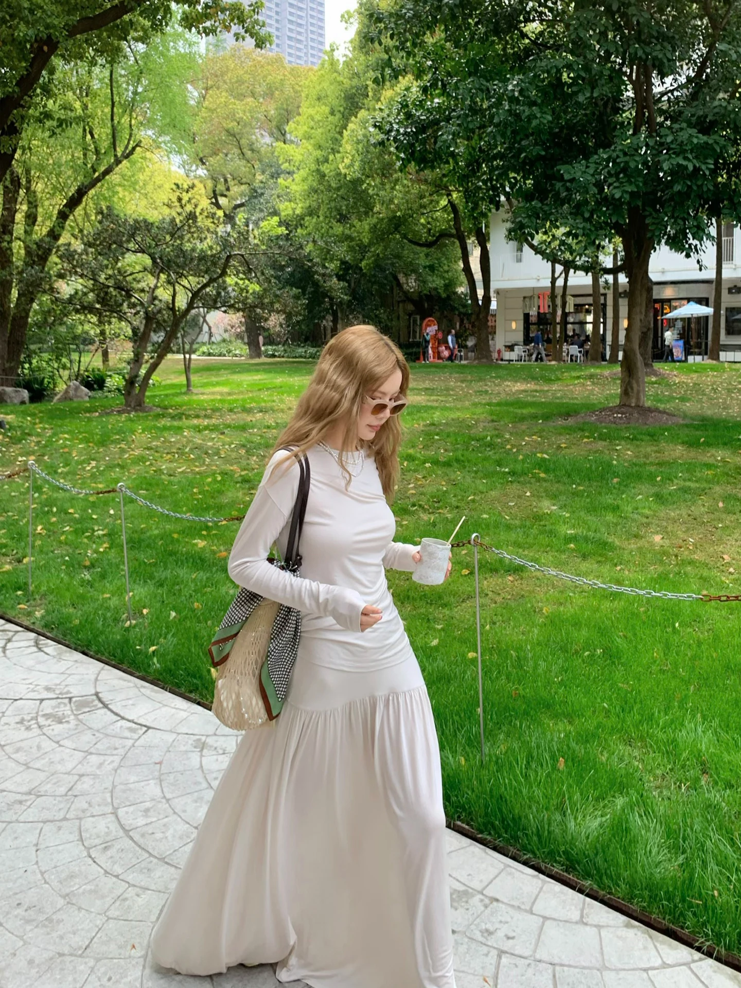

Cheerioaban Silk Lan Jeon Sun Protection Set Base Layer Long Sleeve Spring Fashion Women's Two-Piece Suit Easy to Wear