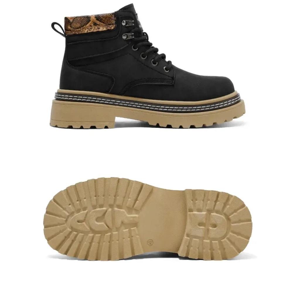 

Mens Boots Fashion High Top Casual Boot High Quality Leather Boots Outdoor Non Slip Platform Boot Men's Ankle Boots Botas Hombre