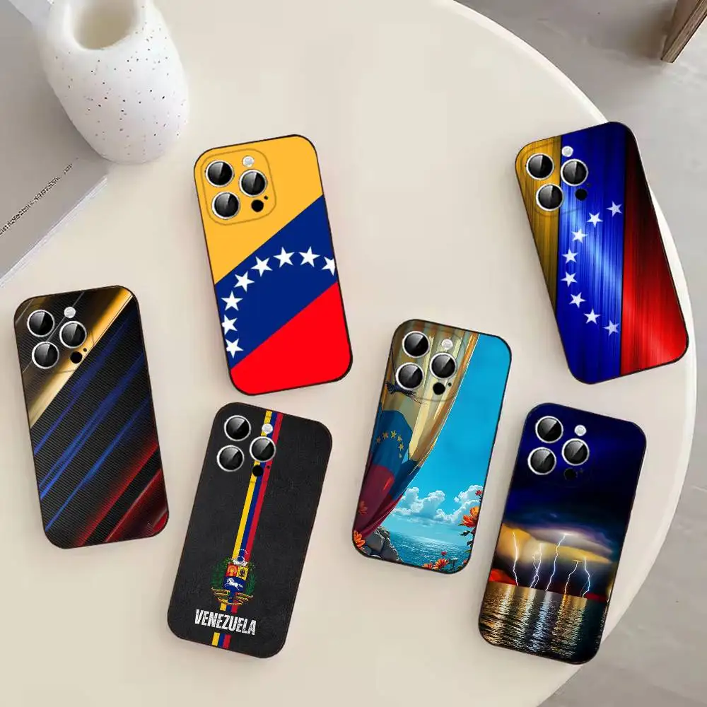 Venezuela Aesthetic Art Phone Case For iPhone 17 16 15 14 13 12 11 Pro Max 17 Air 16E XR 7 8 Plus SE2 Black Cover