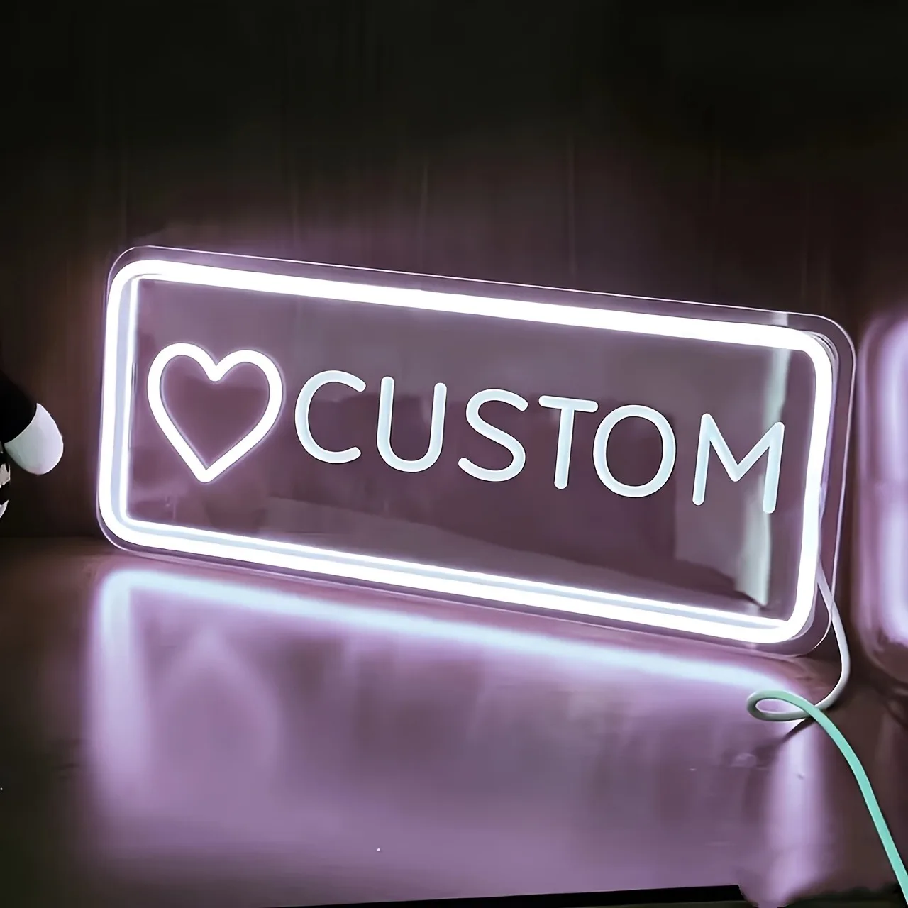 カスタムledネオンサイン-ハート型-パーソナライズ彫刻入りウォールライト、usb電源、寝室、バー、ゲームルーム、ホリデーギフトに最適