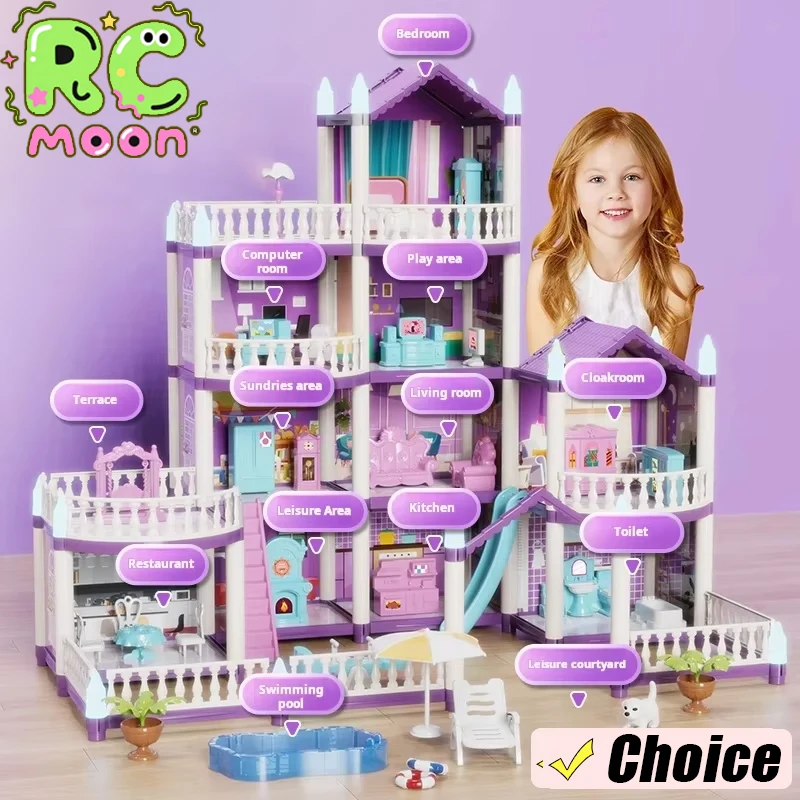 

Puzzle DIY Toy Villa Houseplay Educational Large Size Bigger Enjoyable And Fun Doll House House Set Of Toys