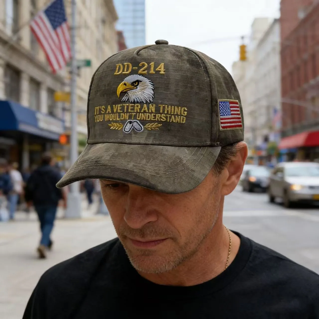 ABLECAP 2026 DD-214 Veteran Army Baseball Cap Adjustable Embroidered Eagle Patriotic Hat Perfect Veterans Day Gift for Soldiers