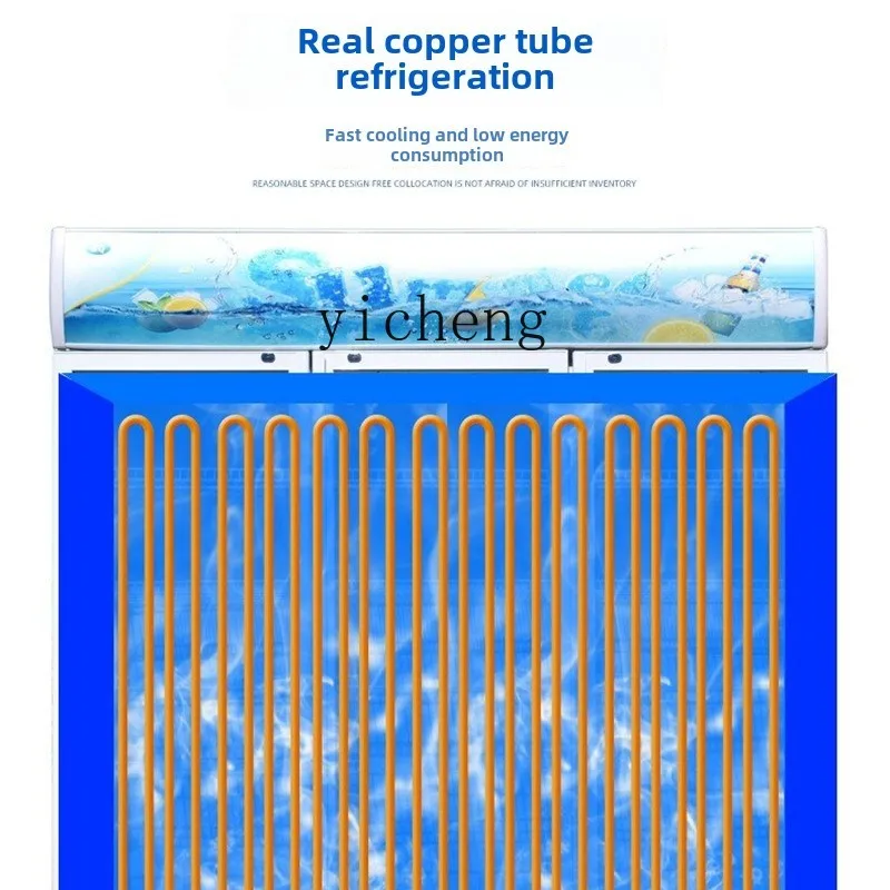 Kabinet tampilan ZZ lemari es segar berpendingin komersial lemari es pintu tunggal ganda