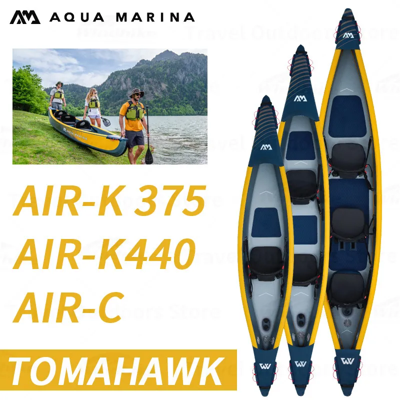 AQUA MARINA TOMAHAWK Kayak Canoe Inflatable Boat Double Layer Brushed Thickened PVC High-Speed Water Sports Rowing Kayak