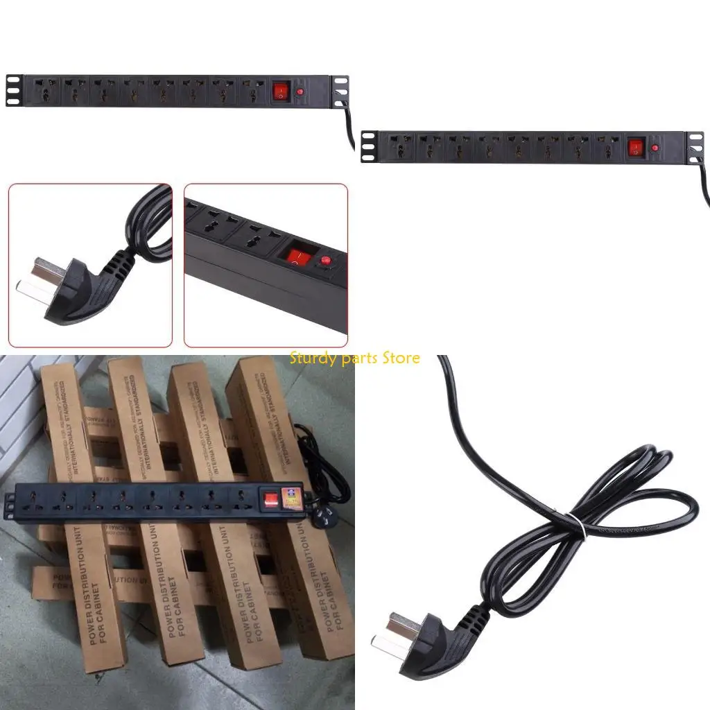 

97QC 1U PDU Устройство защиты от перенапряжения с длинным удлинителем 250 В 10 А для быстрой зарядки