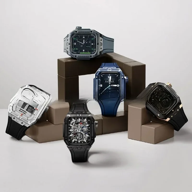 Suitable for iWatch modified case, stainless steel, ceramic protective case Apple Watch 8/7/6 generation 44/45mm