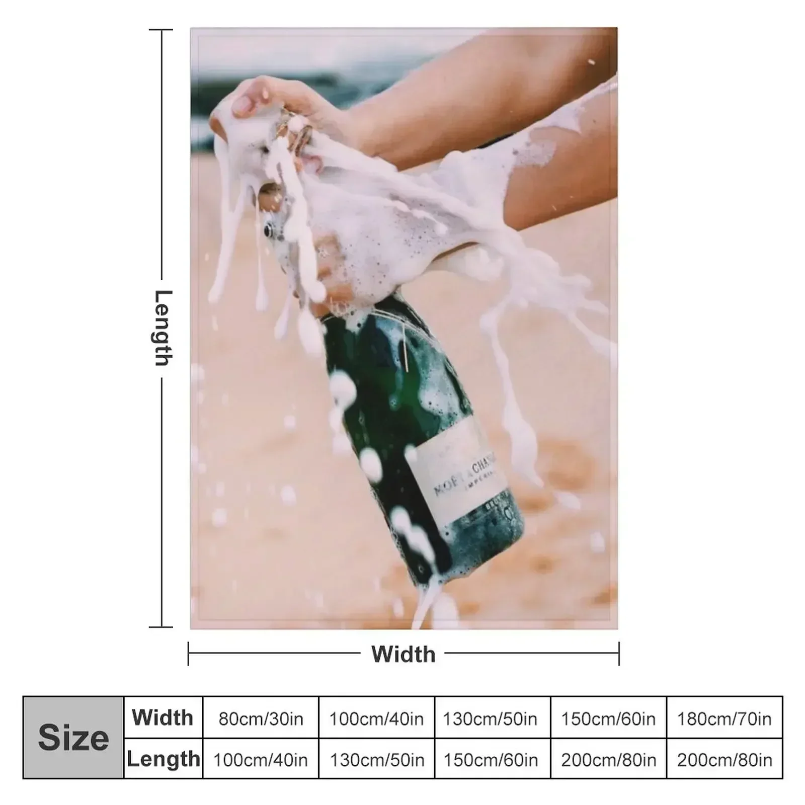 POPPIN BOTTLES Throw Blanket couch cozy soft plush fuzzy picnic outdoor blanket