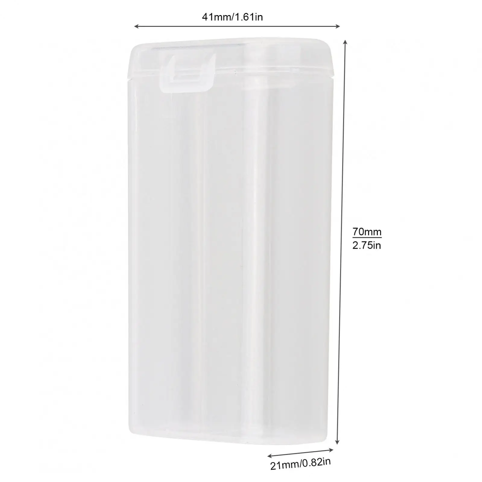 غطاء علبة بطارية آمن من البلاستيك الشفاف صندوق حمل محمول لتخزين بطاريات 2 × 18650 صندوق أكريليك شفاف