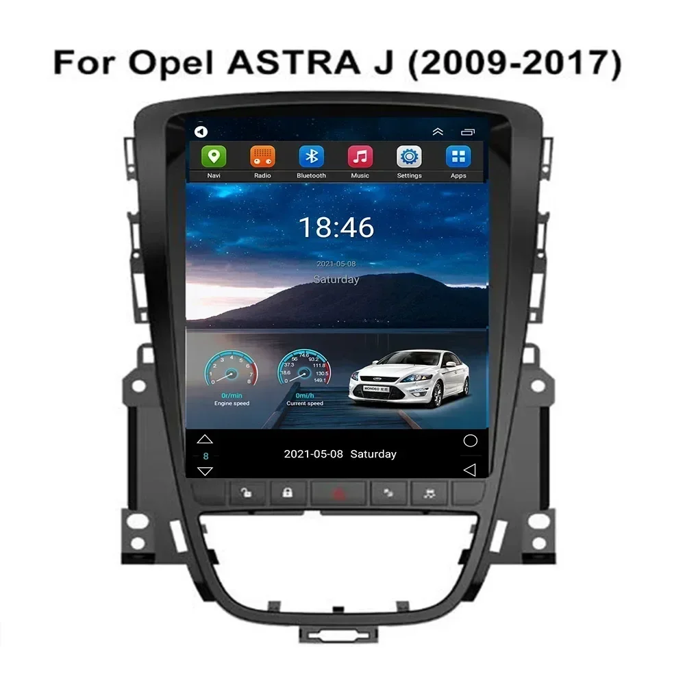 Car Radio Android14 for Opel Astra J Vauxhall Buick Verano Holden Cascada 2009-2018 Multimedia Screen Navigation Carplay ECO GPS