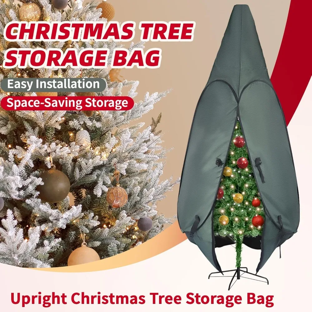 Storage Box, Upright Christmas Tree Storages Bag 7.5 Ft, Xmas Tree Storages Bag,Christmas Tree Storages Box, Storage Box