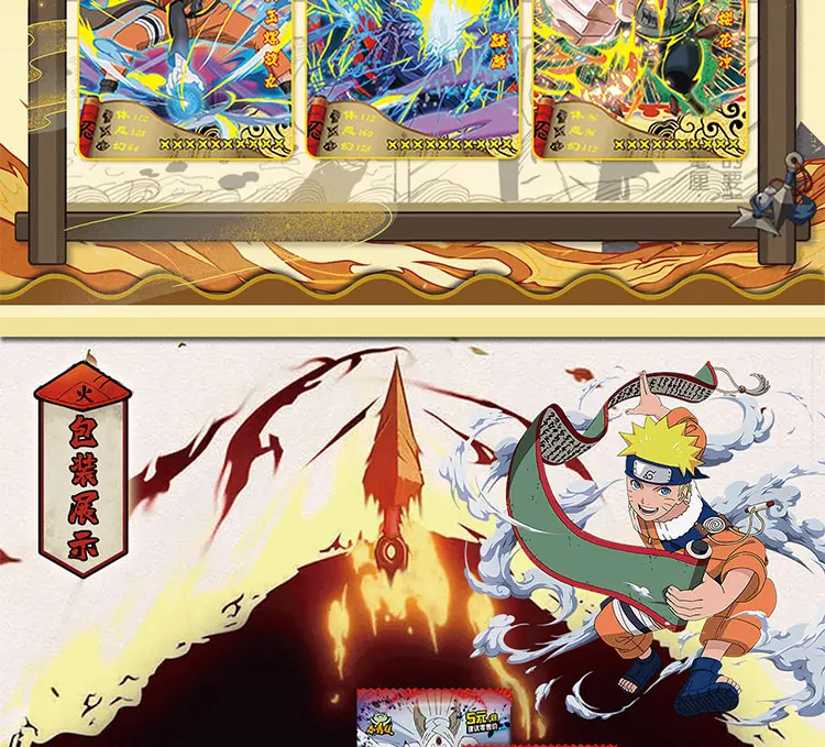 Wholesales Naruto Collection Cards Booster Box Little Frog Bonds Of Fire Rare Anime Trading Cards