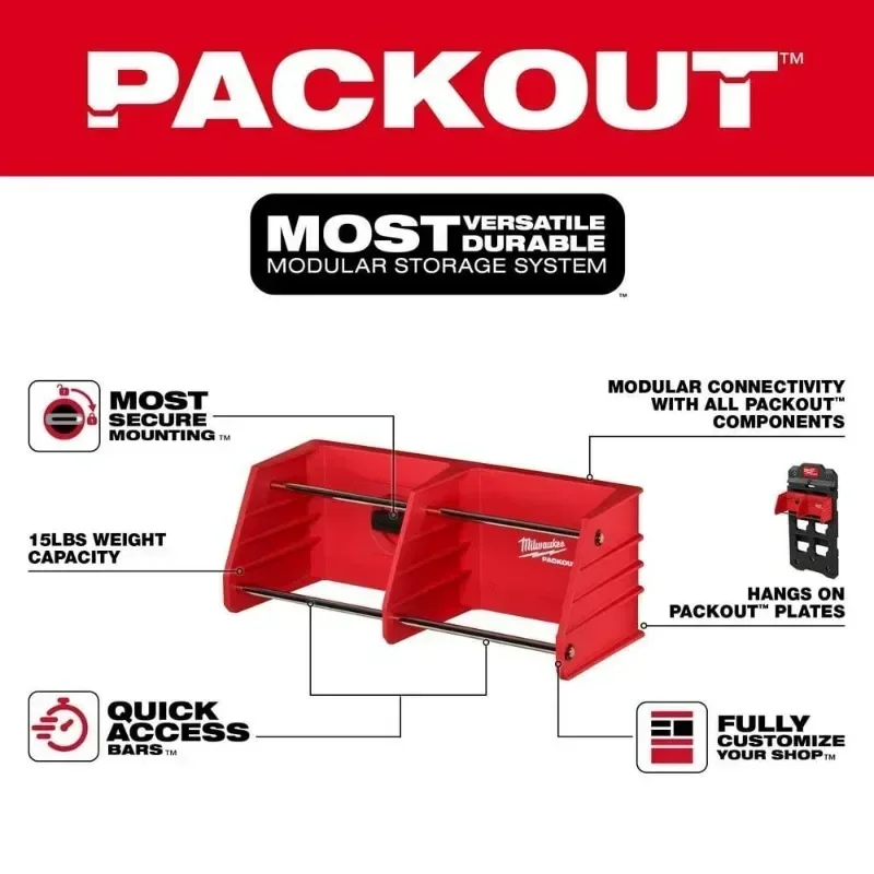 Milwaukee PACKOUT™ Tool Rack Power Tool Accessories MILWAUKEE Tools 48-22-8340