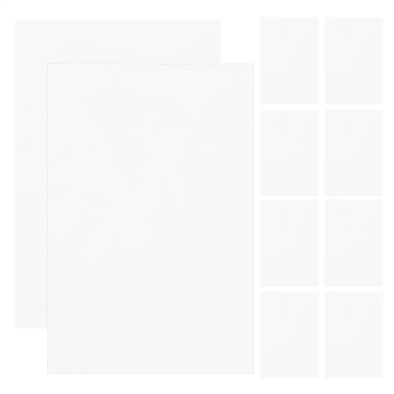 

100 Pcs White Cardstock Index Cards 250g Blank Double Sided Business Holiday Note Taking Drawing Portable