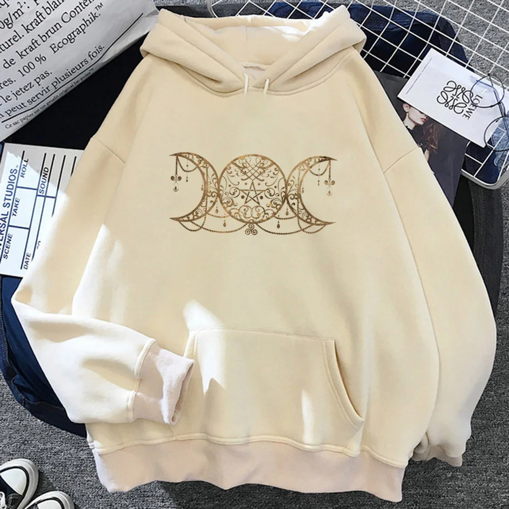 

Witch Triple Moon hoodie elegant anime soft fabric athleisure girl sweatshirts hoddie modern style funny