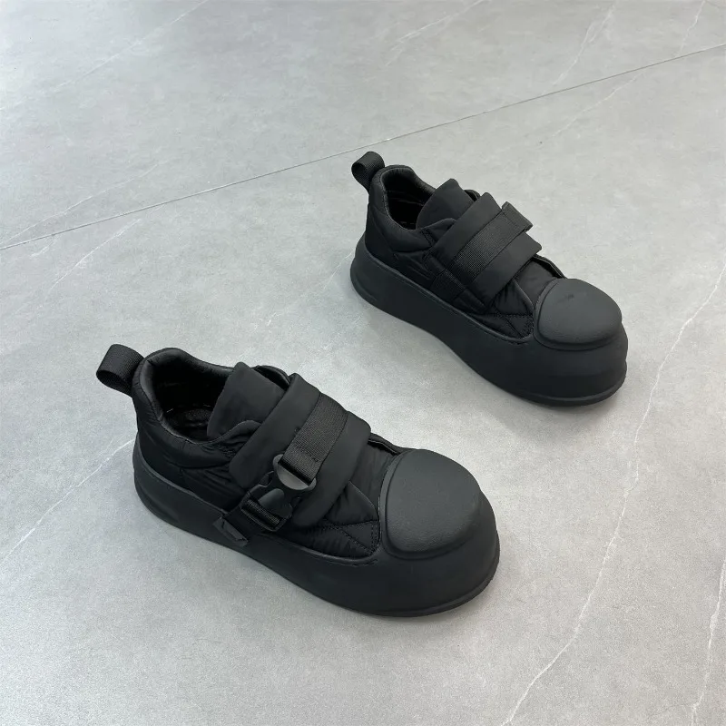 

New High-heel and Elongated Trend Loafers Fashion Breathable Non-slip Wear-Resistant Casual Sneakers Round Toe Thick Bottom