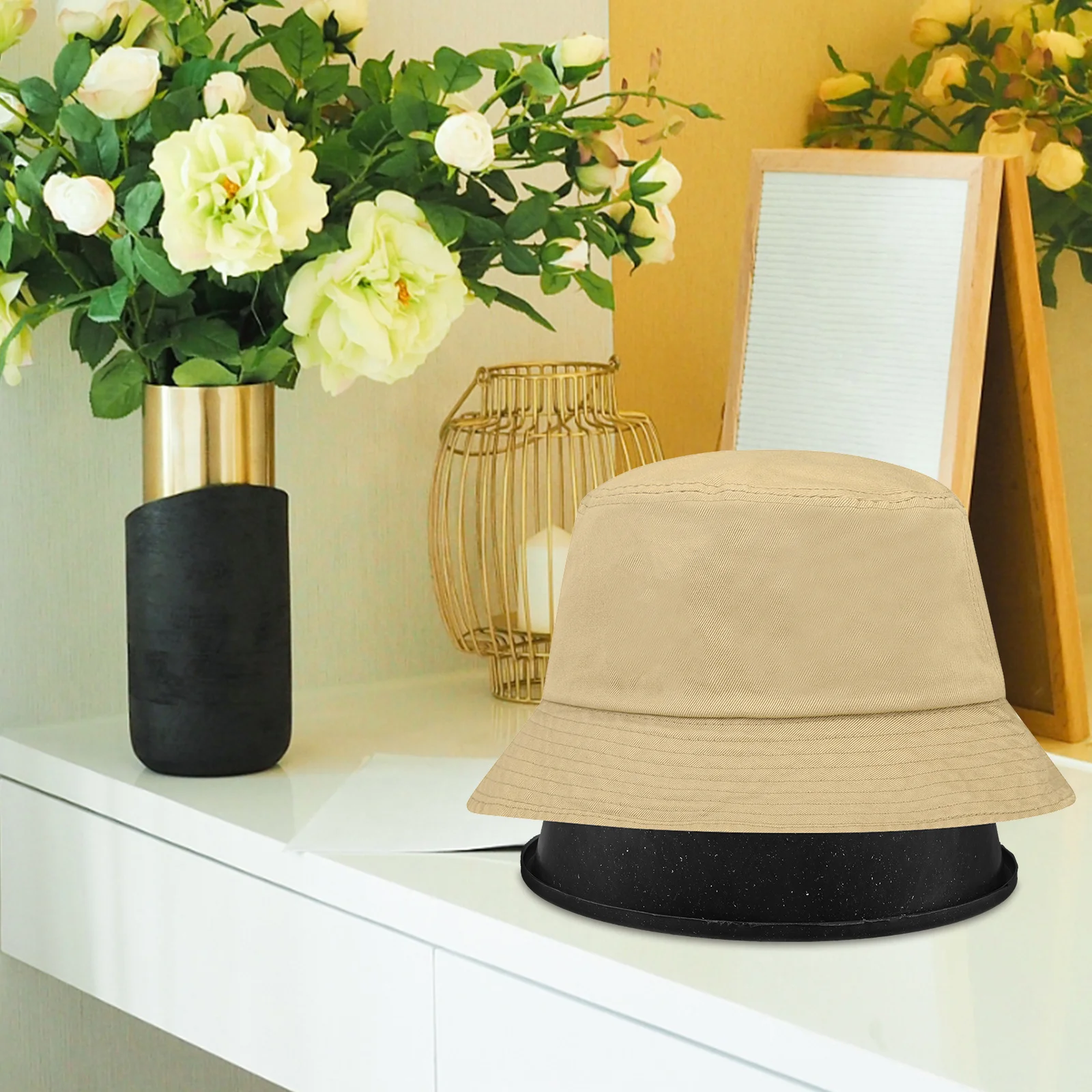 

10pcs Plastic Hat Cap Holders for Baseball Bucket Hats Black Travel Protector Storage Display Stand Supports