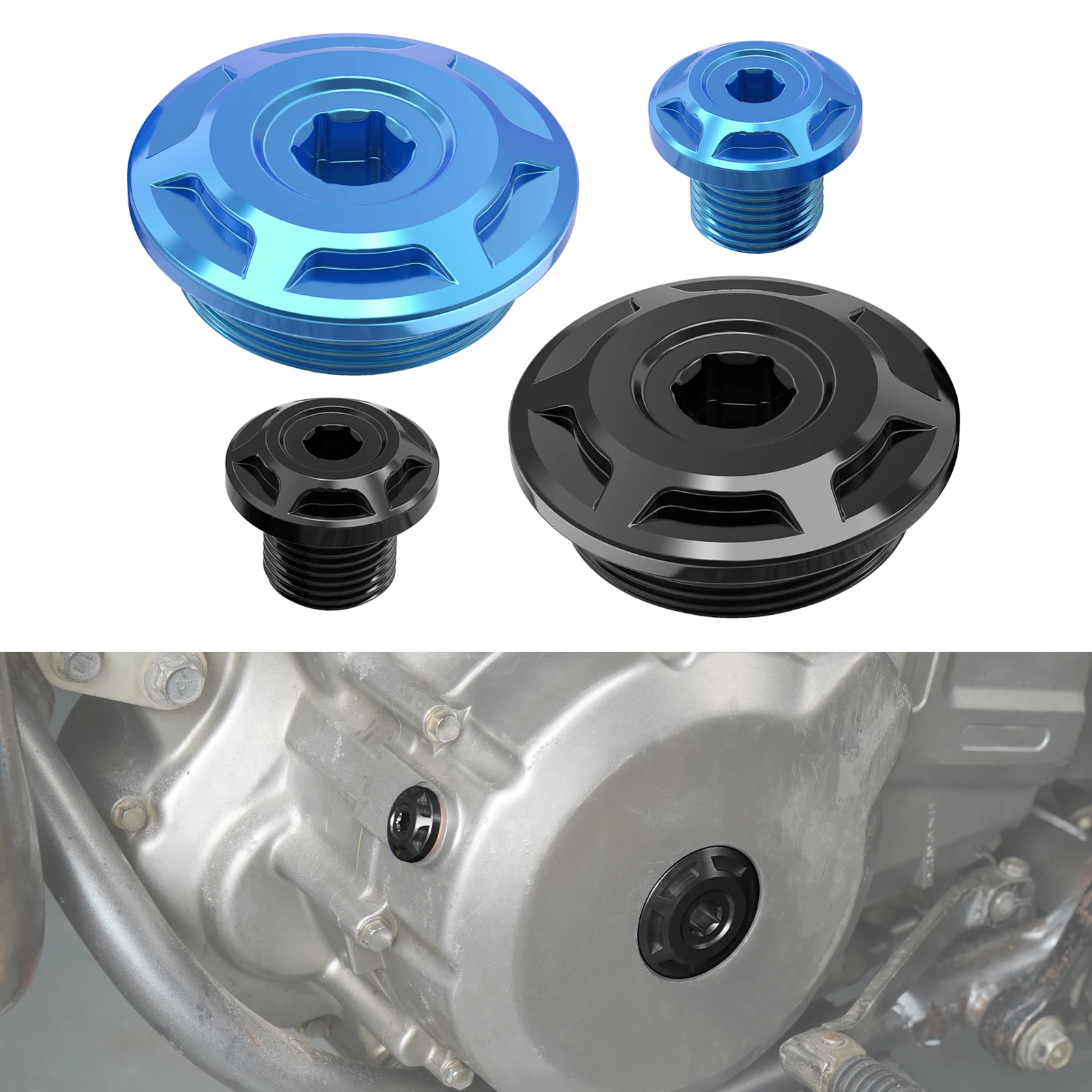 

For Suzuki DR650 S SE Crankshaft Plug Cover Motorcycle Timing Cover Plug Caps for Suzuki DR650SE DR650S 1996-2024 2025