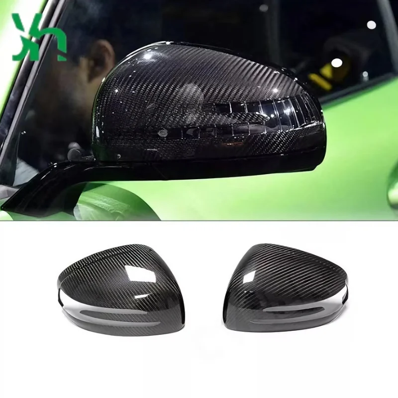 لمرسيدس بنز SLK R172 SLC R172 SL R231 SLS C197 الجانب مرآة الرؤية الخلفية غطاء مرآة الرؤية الخلفية ألياف الكربون الجافة مرآة الرؤية الخلفية