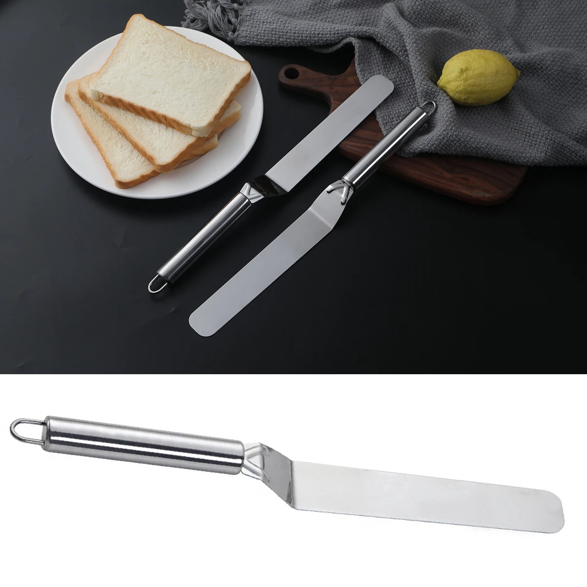 

1 x Stainless Steel Cake Spatula Butter Frosting Frosting Knife Smooth Kitchen Pastry Cake Decorating Tools