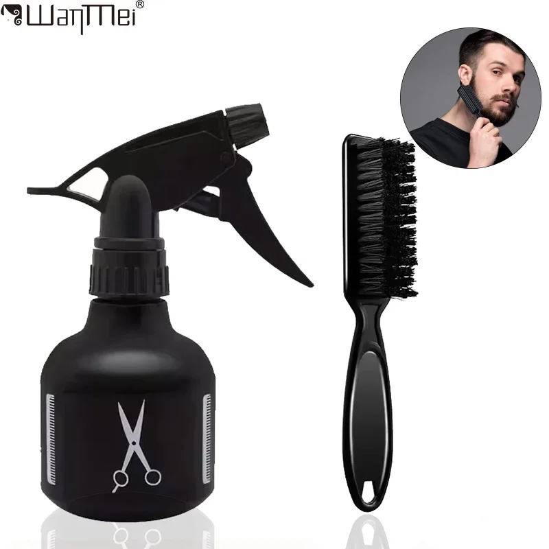1/2 pçs conjunto de garrafa de spray de barbeiro profissional, 2 pçs garrafa de água de estilo de cabelo para salão de cabeleireiro moldar barba & ferramentas de corte de cabelo