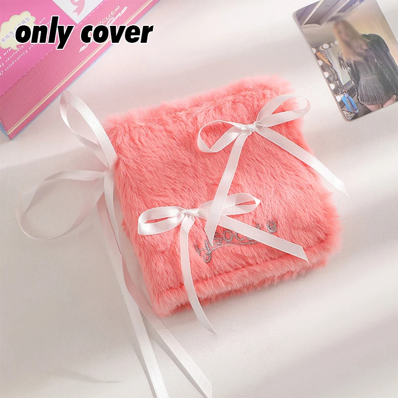 Imagem -04 - Bow Ribbon Plush Photocard Binder Kpop Idol Card Collect Book Titular do Cartão Rosa Preto Roxo Meninas Doces Bonito Álbum de Fotos 3