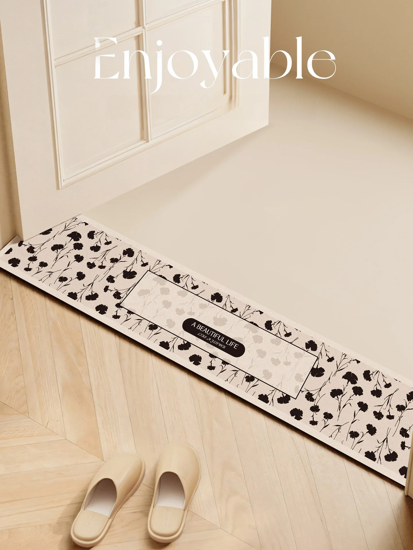 

Ultra-Narrow Long Rectangle Batoom Mat Anti-Slip Water Absorbent Modern Sle Home Use Door Teold Stone Floor Rug